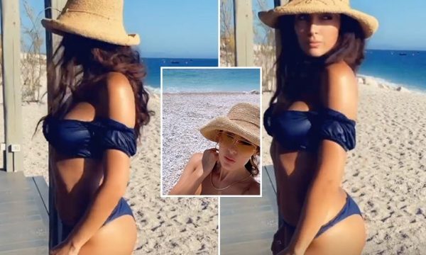 Nora Istrefi publikon video duke vallëzuar me bikini në një plazh të Sarandës