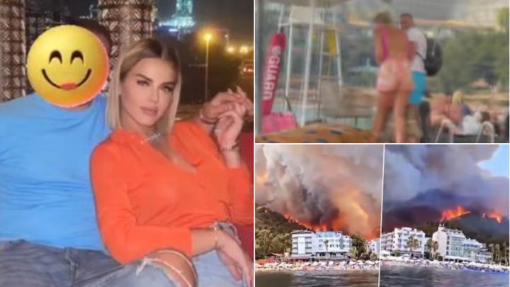 (VIDEO) Pasi ra zjarr, Kejvina shpërthen në lot në Bodrum, një këngëtare serbe e filmon me gjithë të dashurin