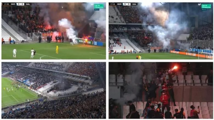 (VIDEO) Përleshen tifozët, ndeshja  Marseille-Galatasaray u ndërpre për disa minuta për shkak të trazirave