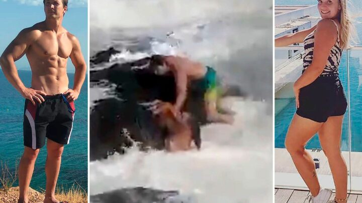 Burri mbytet në det për të shpëtuar shoqen, gruaja e filmon (VIDEO)