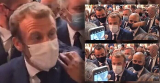 Macron goditet me vezë në mes të turmës (VIDEO)