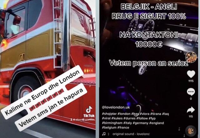Me kamion për Angli/ Trafikantët shqiptarë bëjnë reklama në Tik Tok