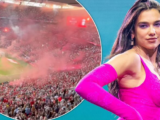 (VIDEO) Tifozët e Liverpoolit festojnë kupën me hitin e Dua Lipës “One Kiss”