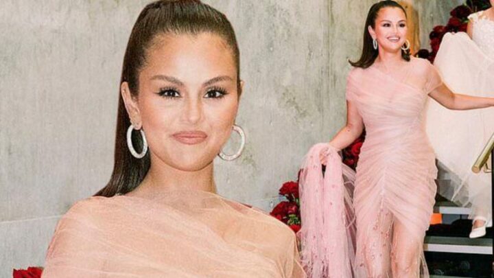 Selena Gomez magjepsëse me një fustan rozë të Versaces në festën e ditëlindjes së saj të 30-të