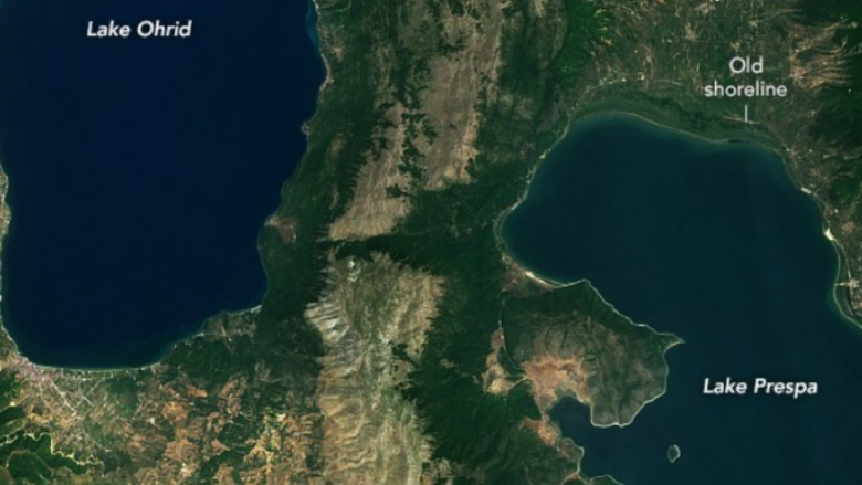 NASA shpërndan fotografitë e liqenit të Ohrit dhe Prespës, kategorizohen si liqenet më të vjetër në Evropë