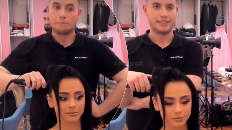 “Kujdes mikrofonin”, Egli jep informacione nga jashtë me parukierin e saj