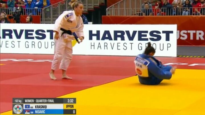 Distria Krasniqi mposht për 25 sekonda kundërshtaren serbe