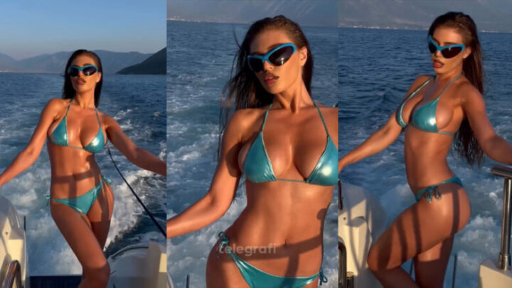 Trejsi Sejdini me foto flakë nga jahti mes Karaburunit dhe Sazanit