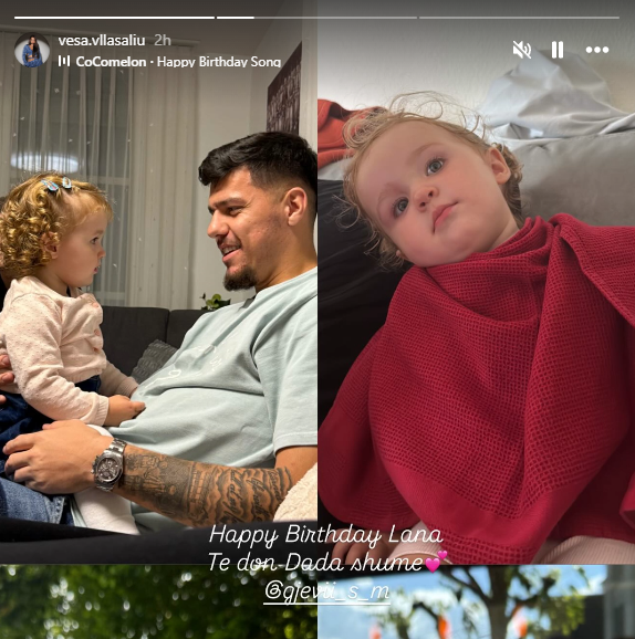 Vesa dhe Mirlind Daku bashkohen në ditëlindjen e një vogëlusheje