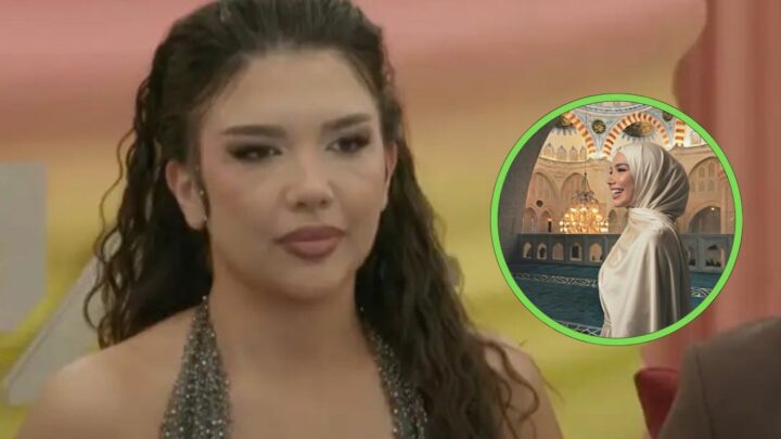 Alba Pollozhani shfaqet me shami dhe uron besimtarët