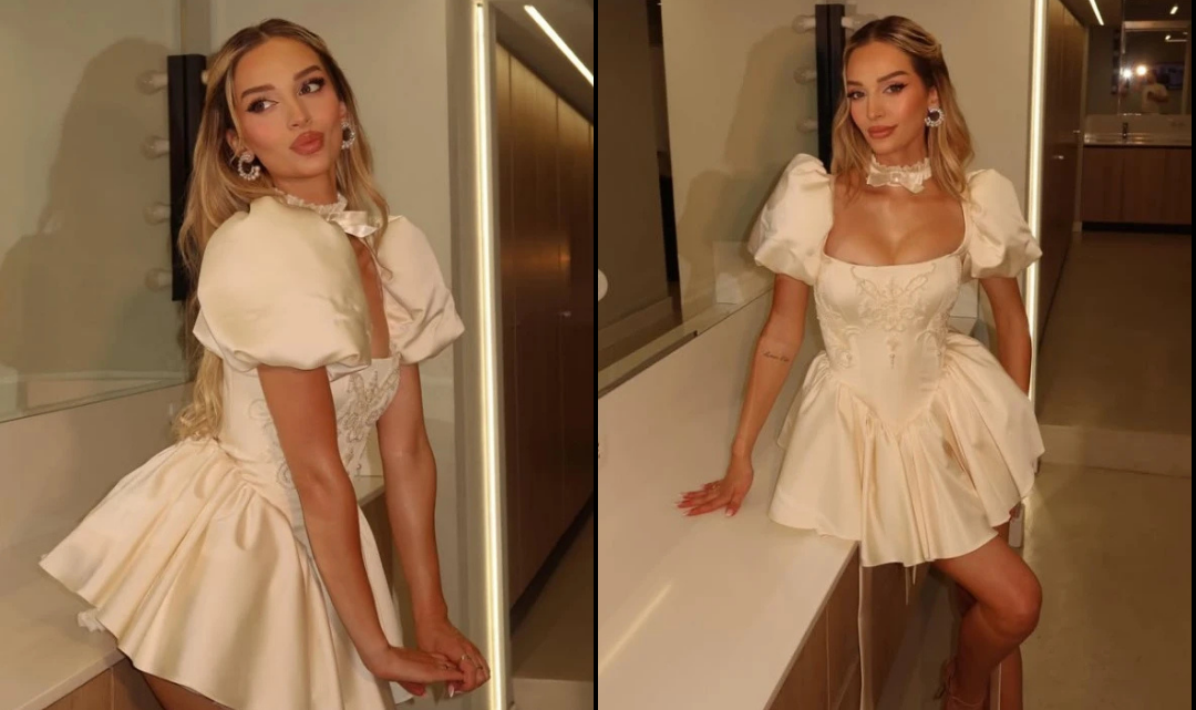 Selin Bollati merr vëmendje me këtë fustan elegant