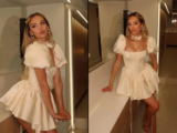 Selin Bollati merr vëmendje me këtë fustan elegant