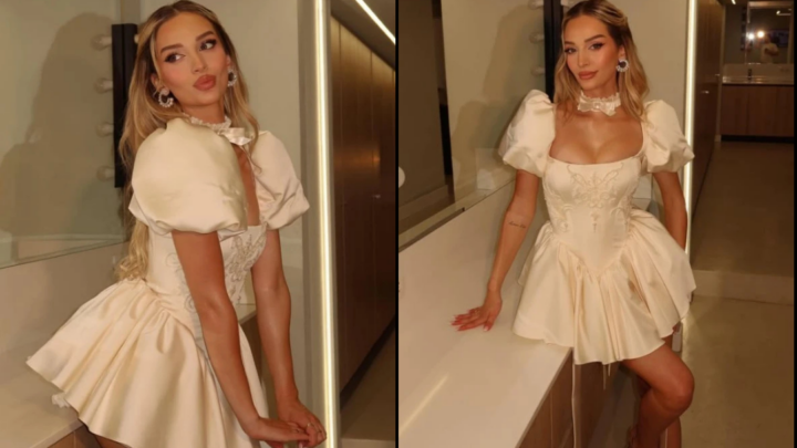 Selin Bollati merr vëmendje me këtë fustan elegant