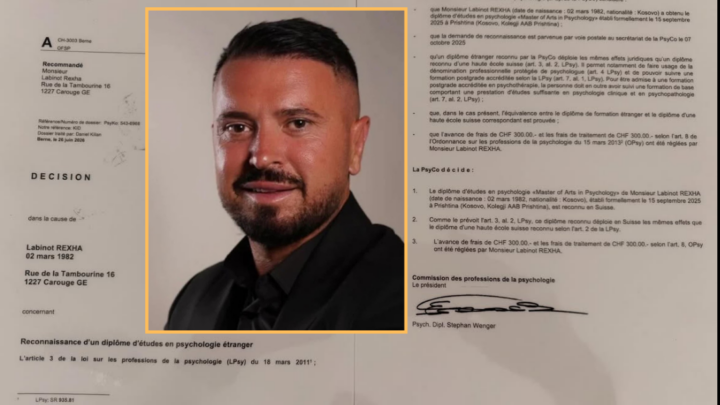 Këngëtari i shquar dhe ish-banori i Big Brother VIP merr titullin “Psikolog” në Zvicër